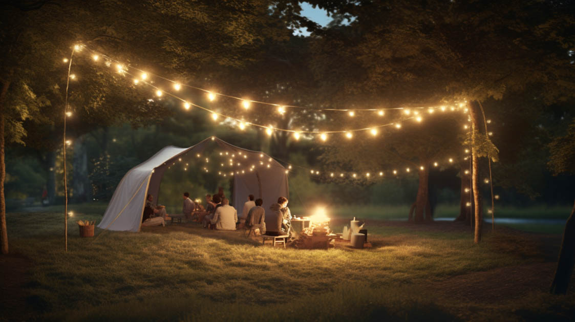 light sets using in a park