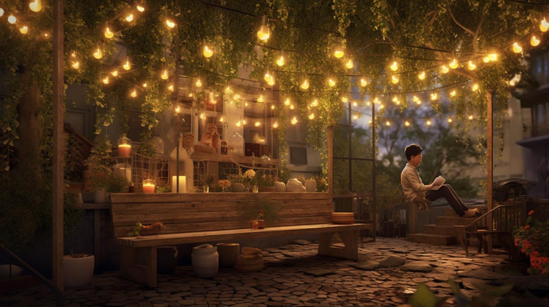 outdoor led light strips using in the garden